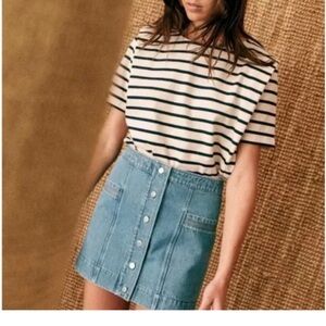 Sezane Jelena Skirt in Light Blue